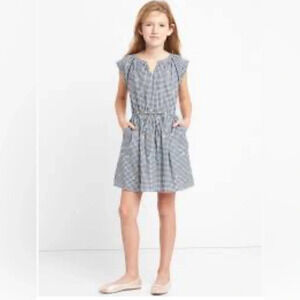NWT Gingham Capsleeve Dress Girls Size S